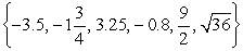 <strong>Use the following to answer questions : List all the numbers in the set that are elements of Q.</strong> A) B) C) D)