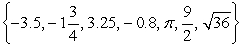 <strong>Use the following to answer questions : List all the numbers in the set that are elements of Q.</strong> A) B) C) D)