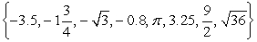 <strong>Use the following to answer questions : Rewrite the elements of the set in order from smallest to largest.</strong> A) B) C) D)