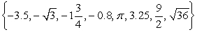 <strong>Use the following to answer questions : Rewrite the elements of the set in order from smallest to largest.</strong> A) B) C) D)