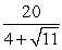 Simplify the expression by rationalizing the denominator. State results in exact form.