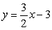 <strong>Solve for y. 3x - 2y = 6</strong> A) B) C) y = 3x - 3 D)