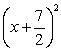 <strong>Fill in the blank so the result is a perfect square trinomial, then factor into a binomial square. x<sup>2</sup> + 7x + _____</strong> A) ; B) 49; (x + 7)<sup>2</sup> C) ; D) ;