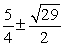 <strong>Solve by completing the square. Write your answer in exact form. x<sup>2</sup> = 5x + 2</strong> A) B) C) D)