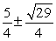 <strong>Solve by completing the square. Write your answer in exact form. x<sup>2</sup> = 5x + 2</strong> A) B) C) D)