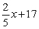 <strong>Find the equation of the line which is parallel to -5x + 2y = 12 and through the point (10, 21). Write answer in slope-intercept form.</strong> A) y = B) y = C) y = D) y =
