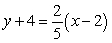<strong>Use the following to answer questions : A line has slope m = and passes through the point P<sub>1</sub> = (2, -4). Find the equation of the line in point-slope form.</strong> A) B) C) D)