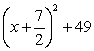 <strong>Complete the square to write the function in shifted form. f(x) = x<sup>2</sup> + 7x + 1</strong> A) f(x) = B) f(x) = C) f(x) = D) f(x) =