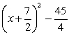 <strong>Complete the square to write the function in shifted form. f(x) = x<sup>2</sup> + 7x + 1</strong> A) f(x) = B) f(x) = C) f(x) = D) f(x) =