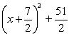 <strong>Complete the square to write the function in shifted form. f(x) = x<sup>2</sup> + 7x + 1</strong> A) f(x) = B) f(x) = C) f(x) = D) f(x) =