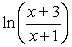 <strong>Use the properties of logarithms to write the expression as a single term. ln(x + 3) - ln(x + 1)</strong> A)   B) ln(3) C) ln[(x + 3)(x + 1)] D) ln(2) <div style=padding-top: 35px> 