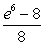 <strong>Solve using any appropriate method. Answer in exact form. ln(x + 1) + ln 8 = 6</strong> A) x = e<sup>6</sup> - 9 B) x = ln 6 - 9 C) x = D) x =