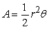 Use the formula for area of a circular sector to find the value of the unknown quantity: . Round your answer to the nearest tenth of a yard. \theta = ; A = 12.8 yd.