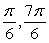 <strong>Without using a calculator, find two values of t (where possible) in [0, 2π) that make cos t = true.</strong> A) B) C) D)