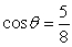 Use the function value given to determine the value of the other five trig functions of the acute angle \theta . Answer in exact form (a diagram will help).