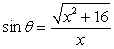 <strong>For the function and the quadrant QI in which \theta terminates, state the value of sin \theta .</strong> A) B) C) D)