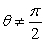 Use the following to answer questions : The volume of a cone is given by the formula where r is the radius, h is the height of the cone, and \theta is the indicated complement of the angle of deflection \alpha . Note that when , the formula becomes that of a right circular cone (if , then h is called the slant height or lateral height of the cone). -What angle \theta was used if the radius is 8 ft, the slant height is 2 ft, and the volume of the cone is 104 ft<sup>3</sup>?