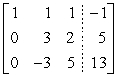 <strong>Perform the indicated row operations, then write the new matrix. </strong> A) B) C) D)