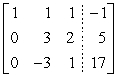 <strong>Perform the indicated row operations, then write the new matrix. </strong> A) B) C) D)