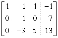 <strong>Perform the indicated row operations, then write the new matrix. </strong> A) B) C) D)