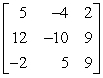 Find the values of a, b, and c that will make the statement true. =