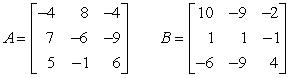 Perform the indicated operation, if possible. Do not use a calculator. If the operation cannot be completed, state why. A + B
