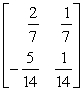 <strong>Find the inverse of the 2 * 2 matrix using matrix multiplication, equality of matrices, and a system of equations. </strong> A) B) C) D)