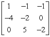 Compute the determinant of the matrix without using a calculator. If the determinant is zero, write singular matrix.