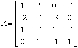Use a calculator to compute the determinant of the matrix. If the determinant is zero, write singular matrix. If the determinant is nonzero, find A<sup>-1</sup>.