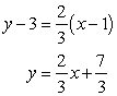 First show that the conditions of the statement are met. Although it is evident from the graph that P<sub>1</sub> and P<sub>2</sub> are on opposite sides of the line segment , it can be proven using the equation of the line . Find the slope of this line using the endpoints of , R (-6, 7) and S (2, -5) and the slope formula: and use the slope-point to find the equation of the line: It can then be shown that P<sub>1</sub>(1, 3) is in the half-plane : and P<sub>2</sub>(-8, -3) is in the half-plane : and they are therefore on opposite sides of the line segment . Next, use the distance formula to show that P<sub>1</sub>(1, 3) is an equal distance from the endpoints R (-6, 7) and S (2, -5): d(P<sub>1</sub>R) d(P<sub>1</sub>S) and that P<sub>2</sub>(-8, -3) is an equal distance from the endpoints R (-6, 7) and S (2, -5): d(P<sub>2</sub>R) d(P<sub>2</sub>S) Now show that the line is a perpendicular bisector of . Use the slope formula to find the slope of the line through P<sub>1</sub>(1, 3) and P<sub>2</sub>(-8, -3):<sub> </sub> <sub> </sub> Since from first step, and are perpendicular. Use the point-slope formula to find the equation of : Find the midpoint of : Show is on : Therefore is a perpendicular bisector of .