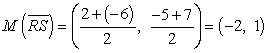 First show that the conditions of the statement are met. Although it is evident from the graph that P<sub>1</sub> and P<sub>2</sub> are on opposite sides of the line segment , it can be proven using the equation of the line . Find the slope of this line using the endpoints of , R (-6, 7) and S (2, -5) and the slope formula: and use the slope-point to find the equation of the line: It can then be shown that P<sub>1</sub>(1, 3) is in the half-plane : and P<sub>2</sub>(-8, -3) is in the half-plane : and they are therefore on opposite sides of the line segment . Next, use the distance formula to show that P<sub>1</sub>(1, 3) is an equal distance from the endpoints R (-6, 7) and S (2, -5): d(P<sub>1</sub>R) d(P<sub>1</sub>S) and that P<sub>2</sub>(-8, -3) is an equal distance from the endpoints R (-6, 7) and S (2, -5): d(P<sub>2</sub>R) d(P<sub>2</sub>S) Now show that the line is a perpendicular bisector of . Use the slope formula to find the slope of the line through P<sub>1</sub>(1, 3) and P<sub>2</sub>(-8, -3):<sub> </sub> <sub> </sub> Since from first step, and are perpendicular. Use the point-slope formula to find the equation of : Find the midpoint of : Show is on : Therefore is a perpendicular bisector of .