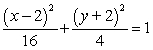 <strong>Complete the square in both x and y to write the equation in standard form. 4x<sup>2</sup> + 16y<sup>2</sup> + 16x - 64y + 16 = 0</strong> A) B) C) D)