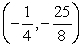 <strong>Use the following to answer questions : y = 2x<sup>2</sup> - x - 3 Find the vertex.</strong> A) B) C) D)