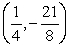 <strong>Use the following to answer questions : y = 2x<sup>2</sup> - x - 3 Find the vertex.</strong> A) B) C) D)