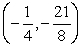 <strong>Use the following to answer questions : y = 2x<sup>2</sup> - x - 3 Find the vertex.</strong> A) B) C) D)