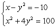 Solve using substitution. [Hint: Substitute for y<sup>2</sup> (not x).]  <div style=padding-top: 35px> 