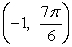 List three alternate ways the point can be expressed in polar coordinates using r > 0, r < 0, and \theta \in [-2 \pi , 2 \pi ).