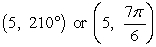 <strong>Convert from rectangular coordinates to polar coordinates. A diagram may help. </strong> A) B) C) D)
