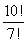 <strong>Simplify the factorial expression. </strong> A) B) 5 C) 720 D) 5760