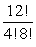<strong>Simplify the factorial expression. </strong> A) 495 B) 55 C) D)