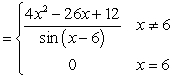 <strong>The function g (x) has a hole (discontinuity) in its graph at x = 6. Write a related piecewise-defined function that creates a continuous graph.</strong> A) G (x) B) G (x) C) G (x) D) G (x)