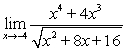 <strong>Evaluate the limits using limit properties. If a limit does not exist, state why. </strong> A) -64 B) C) D)