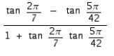 <strong>Use the addition formulas for tangent to simplify the expression. </strong> A) B) C) D) E) 1