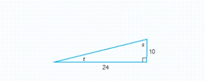  Refer to the triangle and compute  \sin 2 s  .   