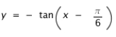 <strong>Graph the function for one period, and show (or specify) the intercepts and the asymptotes. </strong> A) B) C) D) E)