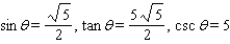 <strong>Use the definitions to evaluate the six trigonometric functions of . In cases in which a radical occurs in a denominator, rationalize the denominator. </strong> A) B) C) D) E)