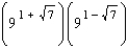 <strong>Use properties of exponents to simplify. </strong> A) 49 B) 81 C) 16 D) E) 343