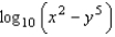 <strong>Write the expression as a single logarithm with a coefficient of 1. 2log<sub> 10 </sub>x - 5log<sub> 10 </sub>y</strong> A) B) C) D) E)
