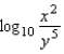 <strong>Write the expression as a single logarithm with a coefficient of 1. 2log<sub> 10 </sub>x - 5log<sub> 10 </sub>y</strong> A) B) C) D) E)
