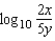 <strong>Write the expression as a single logarithm with a coefficient of 1. 2log<sub> 10 </sub>x - 5log<sub> 10 </sub>y</strong> A) B) C) D) E)